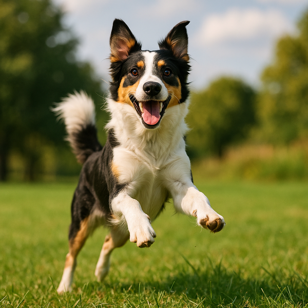 happy dog after having probiotics for dogs
